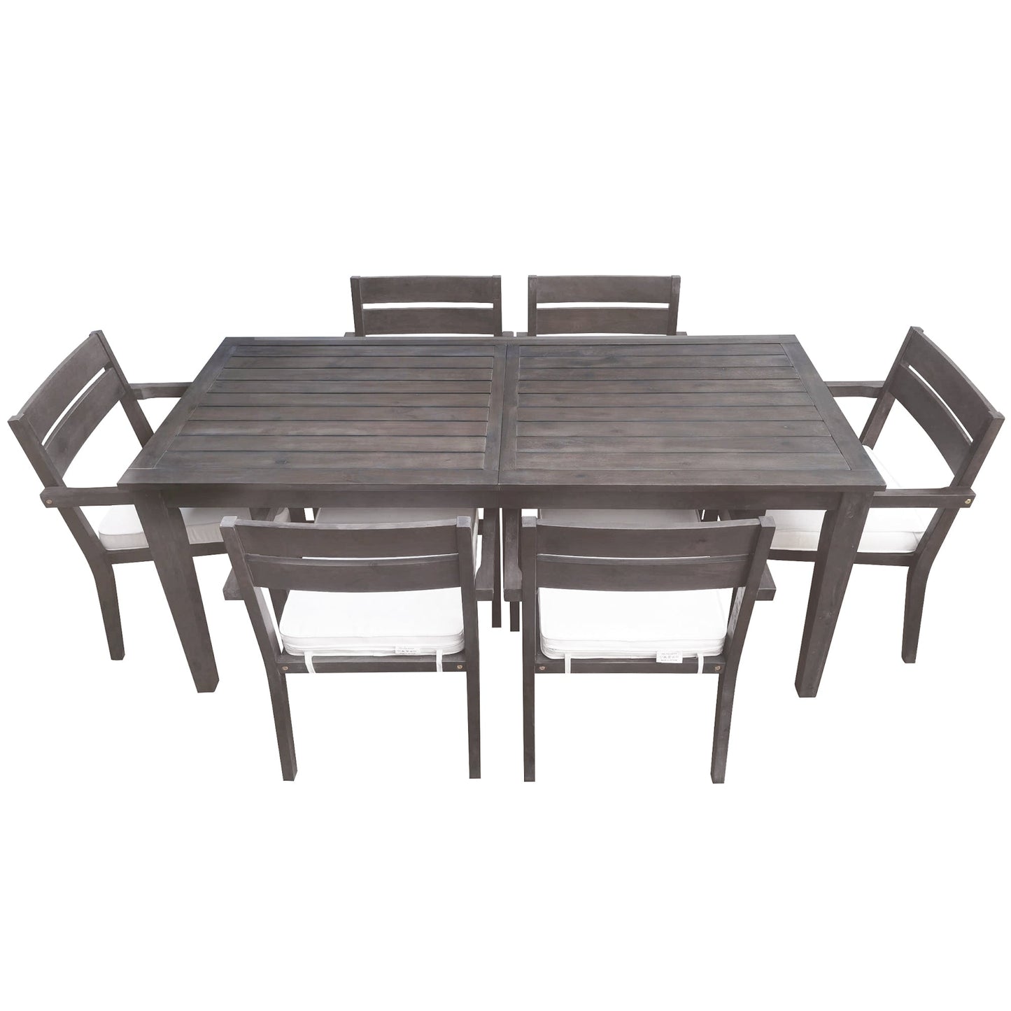 Acacia Wood Outdoor Dining Table And Chairs Suitable For Patio,