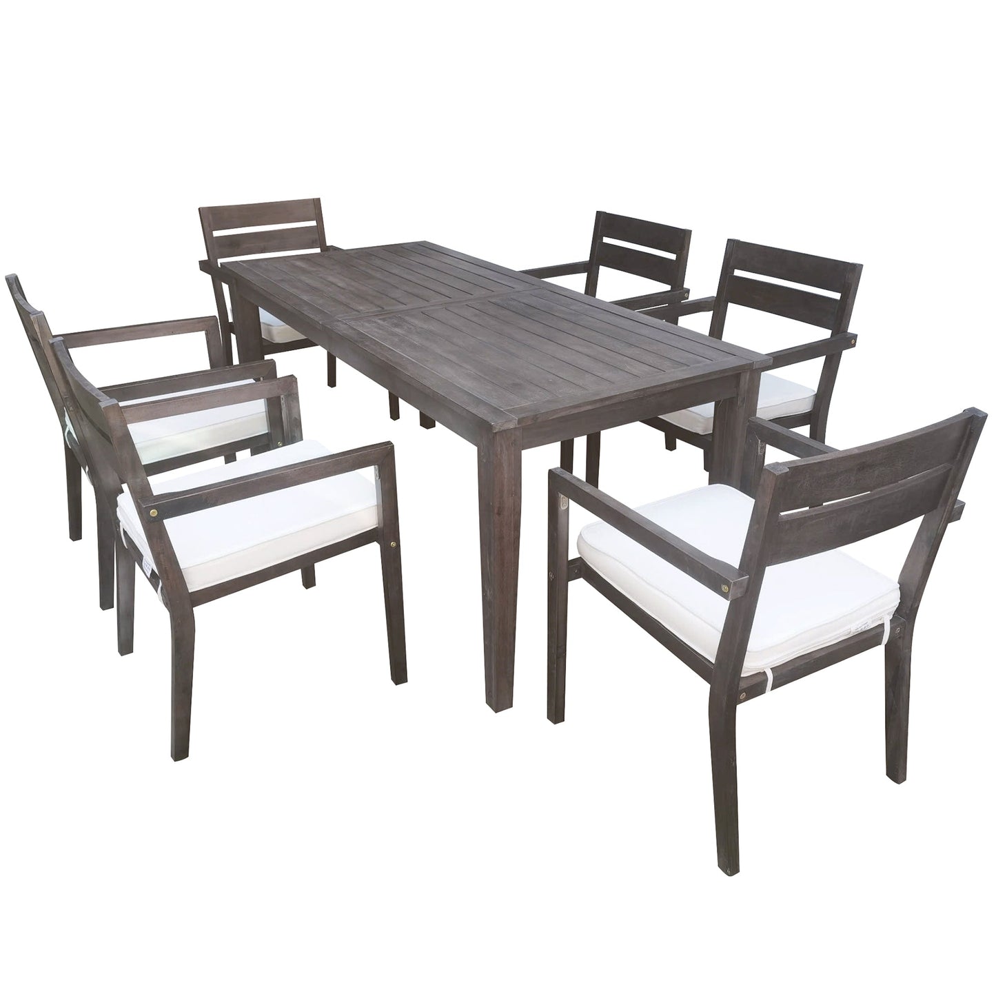 Acacia Wood Outdoor Dining Table And Chairs Suitable For Patio,