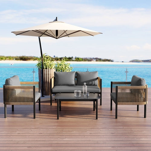 Multi-person Outdoor Sofa Combination with A Table, Suitable for