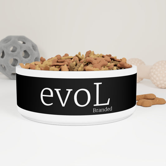Stylish Pet Bowl for Modern Pets - Personalized with 'evoL' Design