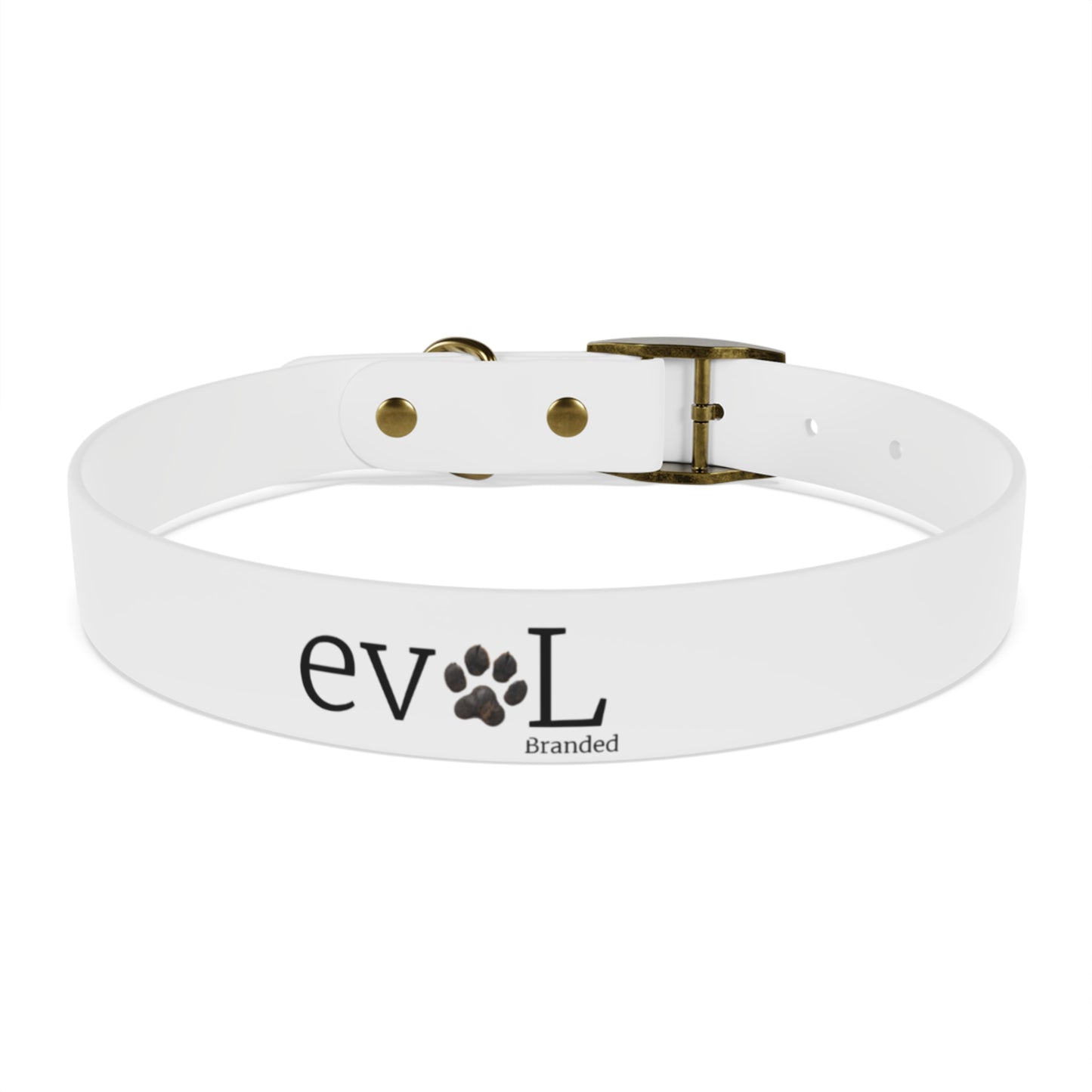 Personalized Pet Collar with Paw Print - Stylish White Dog Collar for Pet Lovers