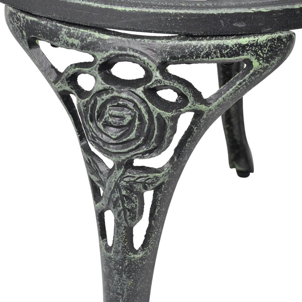 vidaXL Bistro Chairs 2 pcs Cast Aluminium Green
