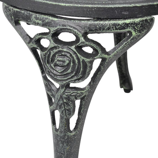 vidaXL Bistro Chairs 2 pcs Cast Aluminium Green