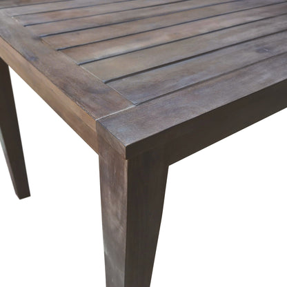 Acacia Wood Outdoor Dining Table And Chairs Suitable For Patio,