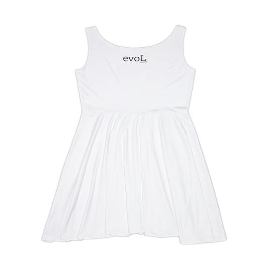 Women's Skater Dress with 'evoL' Design - Perfect for Casual Outings and Summer Events