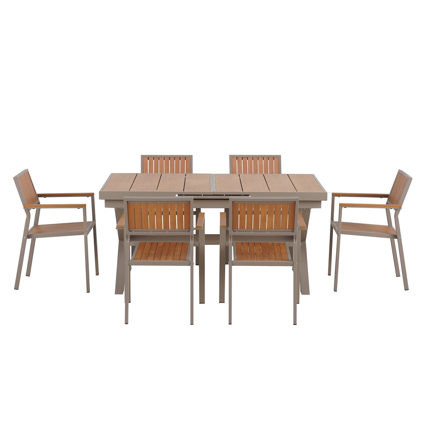 Experience Outdoor Dining Freedom with a Flexible Set Including Six