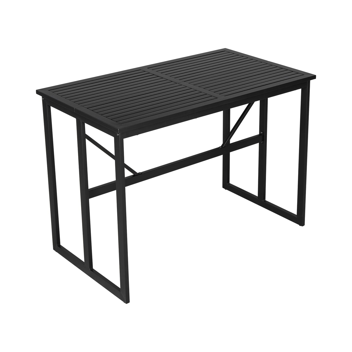 Iron Outdoor Dining Set with Acacia Wood Armrest Suitable For Patio,