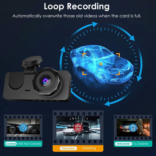 3-Channel Car Camera - 32Gb Mmc Card