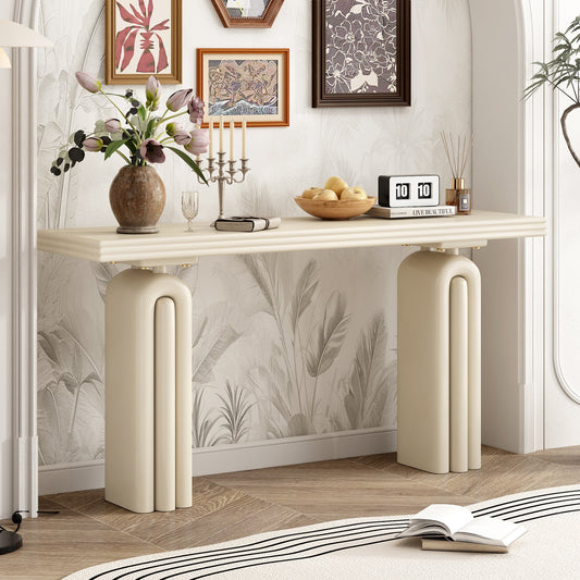 Chic, Elegant and Luxurious Acacia Veneer Console Table,Suitable for