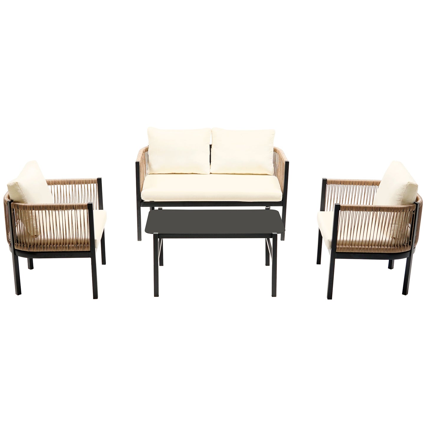 Multi-person Outdoor Sofa Combination with A Table, Suitable for