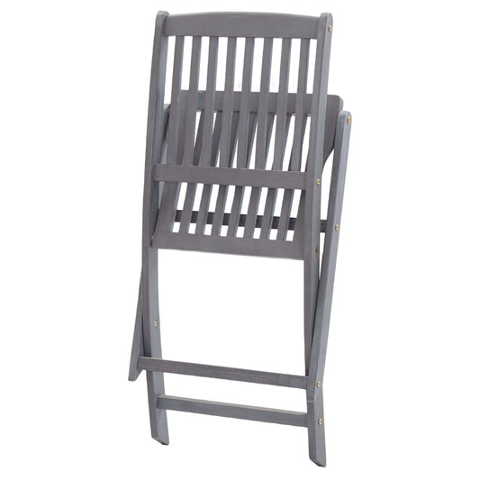 vidaXL Folding Outdoor Chairs 8 pcs Solid Acacia Wood