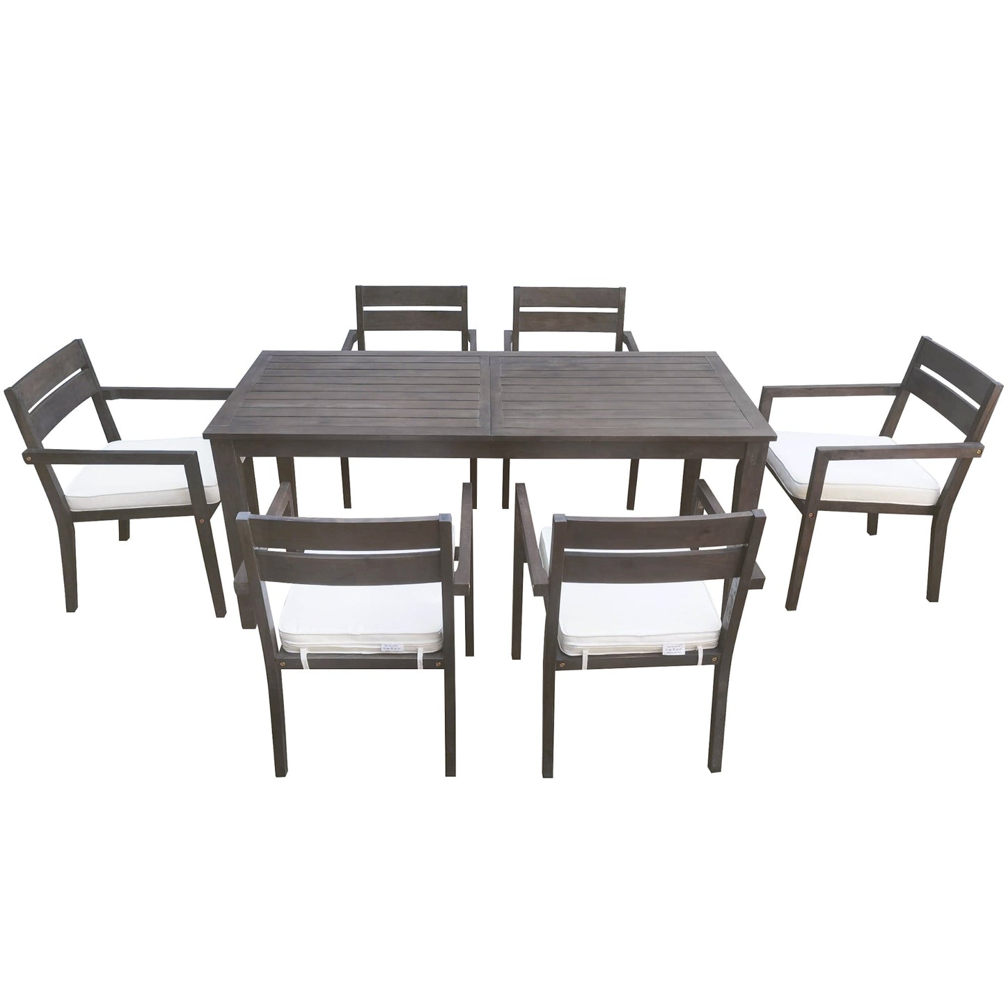 Acacia Wood Outdoor Dining Table And Chairs Suitable For Patio,