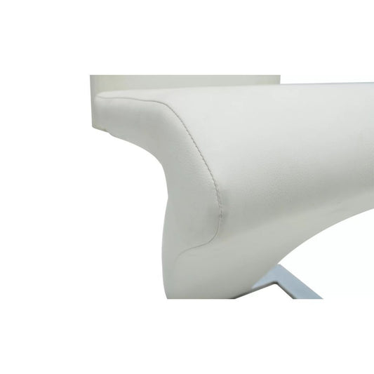 vidaXL Dining Chairs 6 pcs White Faux Leather