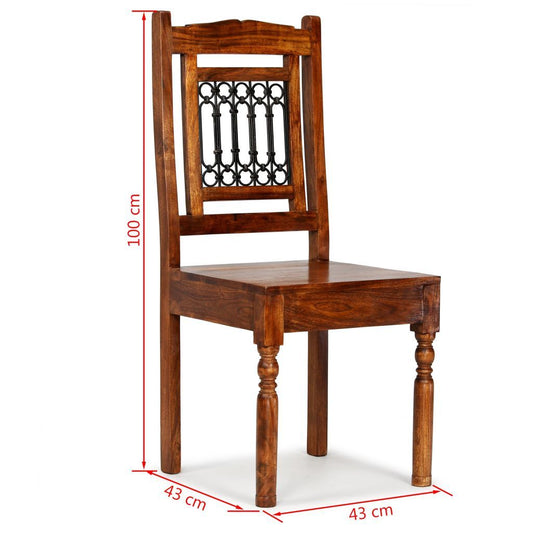 vidaXL Dining Chairs 6 pcs Solid Wood Classic
