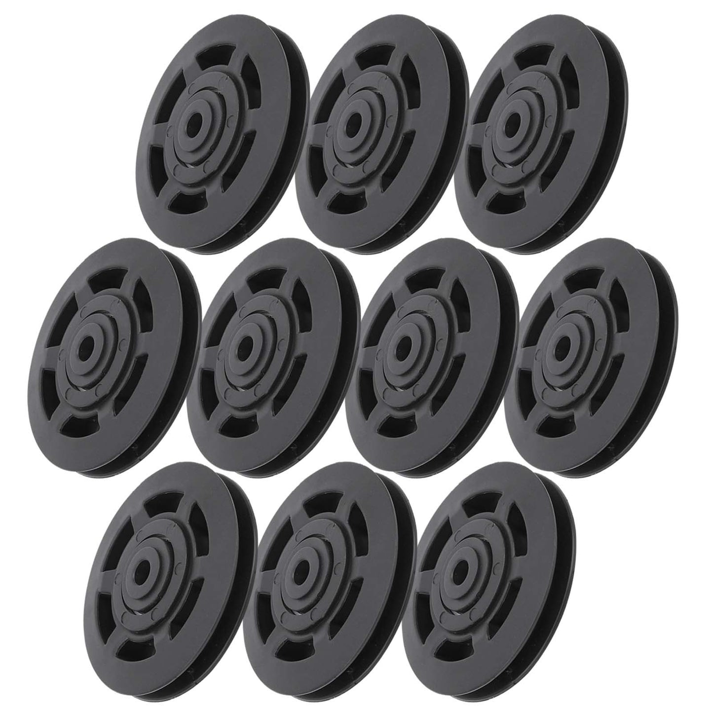 10Pcs/Set 95MM Universal Nylon Bearing Pulley Wheel Replacement Gym Fitness Equipment