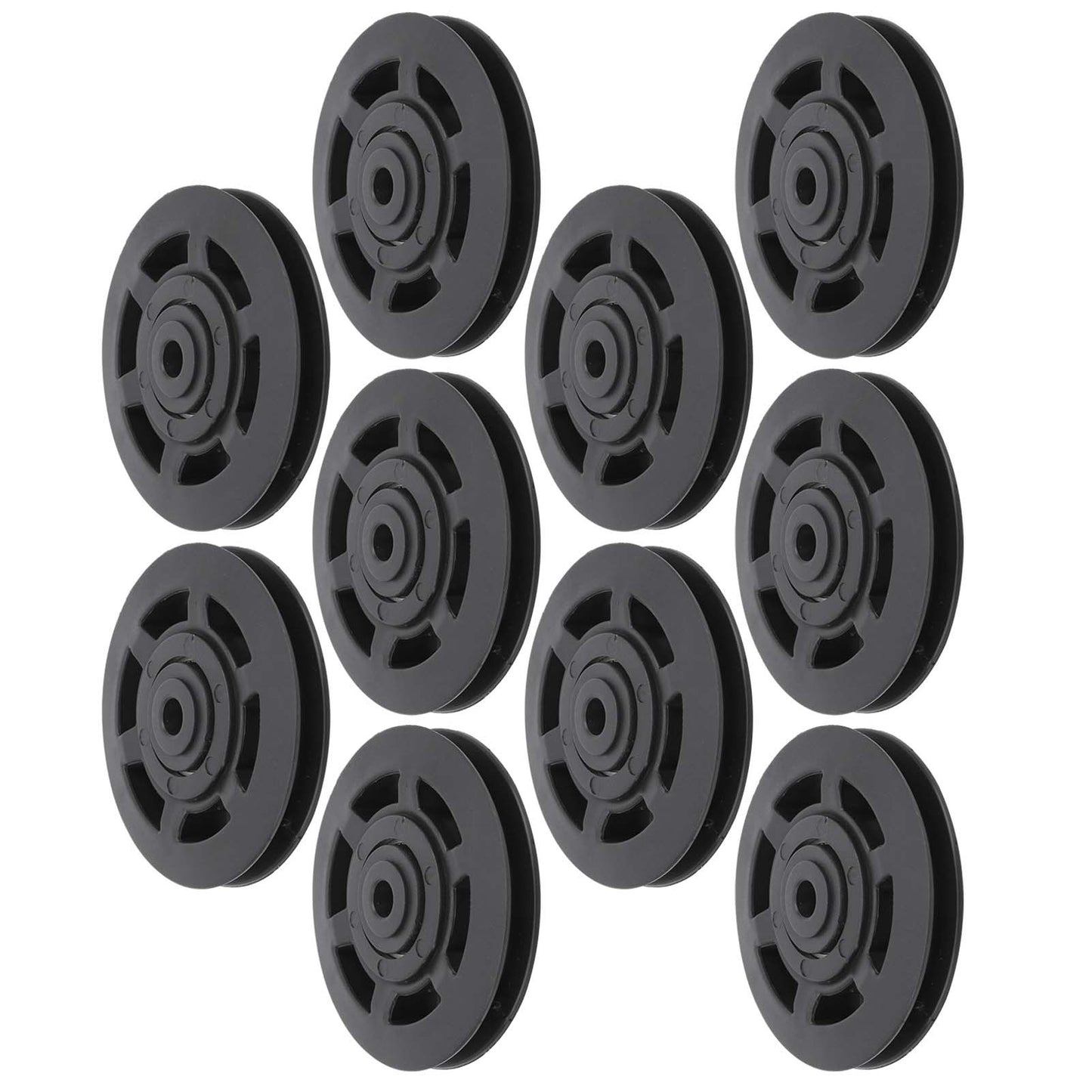 10Pcs/Set 95MM Universal Nylon Bearing Pulley Wheel Replacement Gym Fitness Equipment