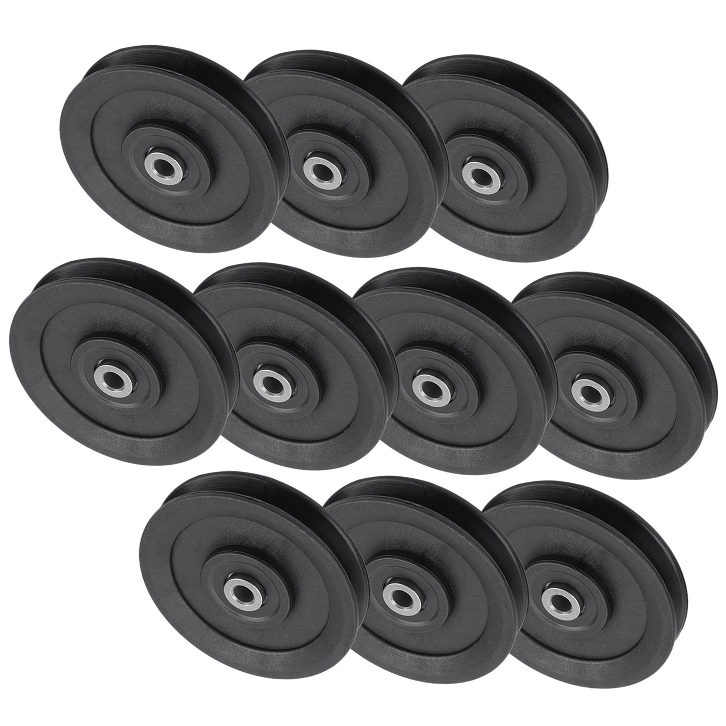 10pcs 115mm Nylon Fitness Bearing Pulley Home Gym Attachments Exercise Strength Training Accessory