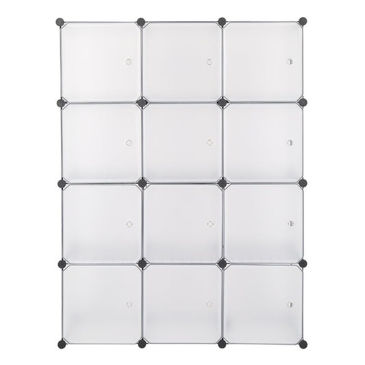 12 Cube Storage Shelf Cube Shelving Bookcase Bookshelf Organizing Closet Toy Organizer Cabinet White Color