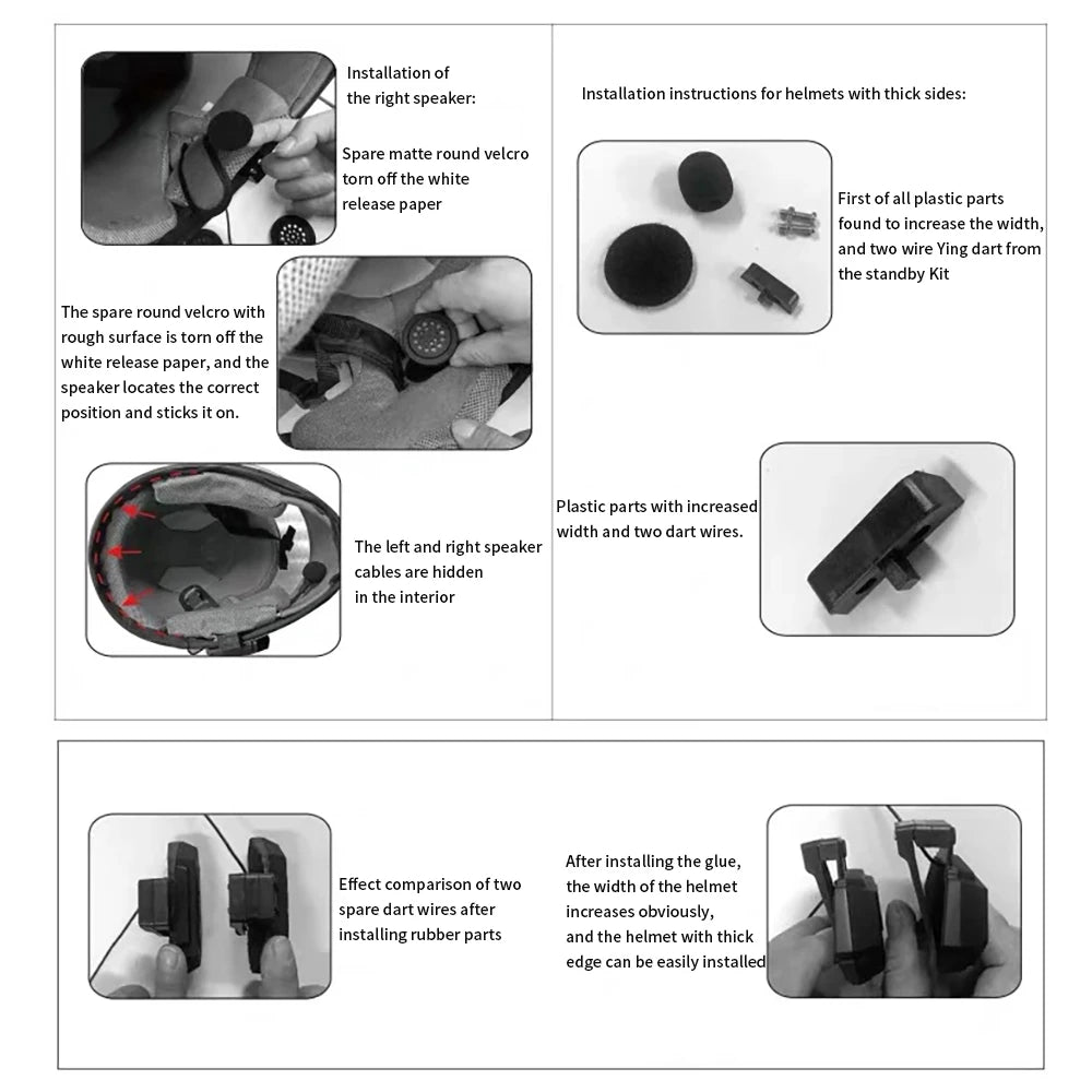 Motorcycle BT 5.0 Helmet Headset Wireless Hands-free Call Kit Stereo Anti-interference Waterproof Music Player Speaker