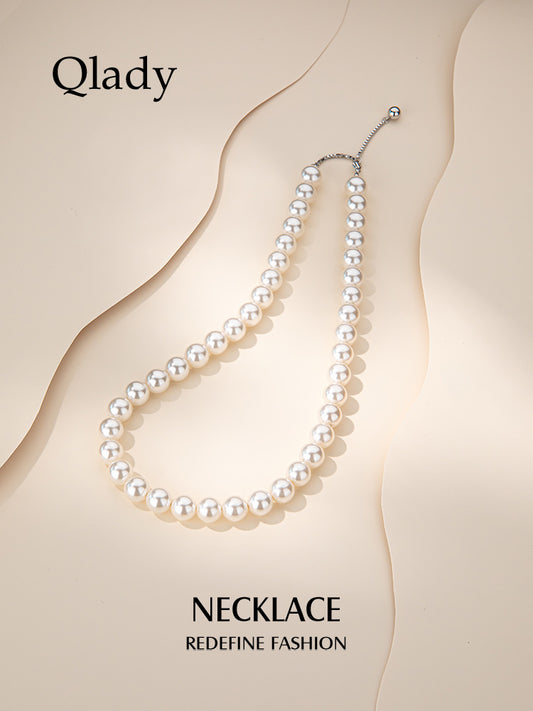 Sterling Silver Pearl Necklace 2025 New Arrival Best Selling Necklace Women's Fancy Light Luxury Minority Sweater Chain Accessories Jewelry