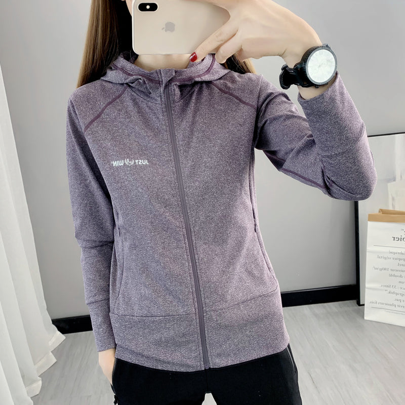 Women's Outdoor Hooded Zip Cardigan Workout Clothes for Export