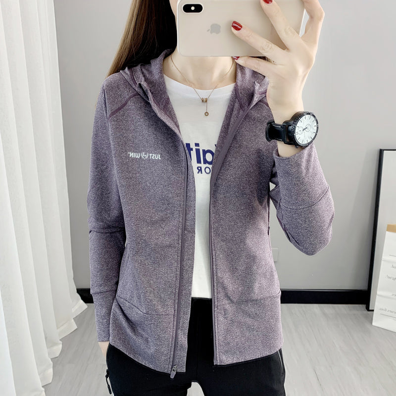 Women's Outdoor Hooded Zip Cardigan Workout Clothes for Export