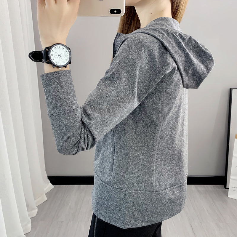 Women's Outdoor Hooded Zip Cardigan Workout Clothes for Export