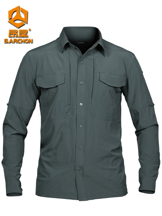Quick-Dry Stretch Outdoor Hiking Military Style Bottoming Shirt