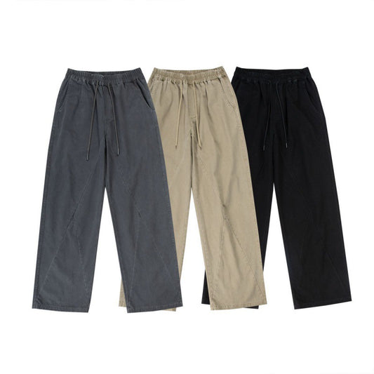 Men's Washed Stitching Loose Casual Pants