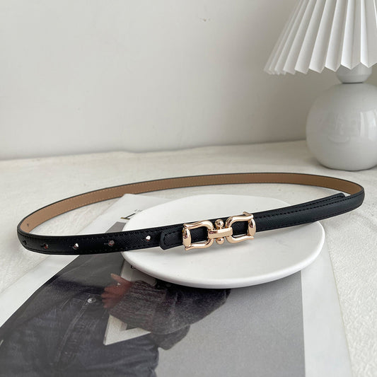 Women's Thin Belt Matching Dress Shirt Businese Suit Accessories Coat Sweater Genuine Leather Tight Waist Small Belt Corset