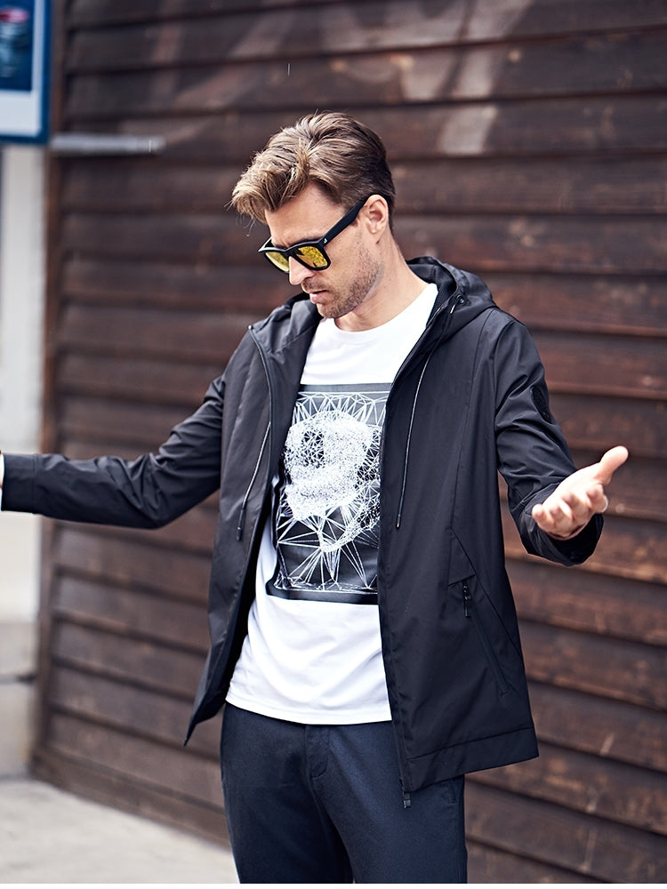 Yingjilun Hooded Spring & Fall Young Men's Casual Jacket