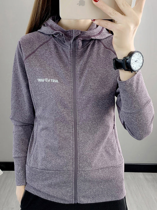 Women's Outdoor Hooded Zip Cardigan Workout Clothes for Export