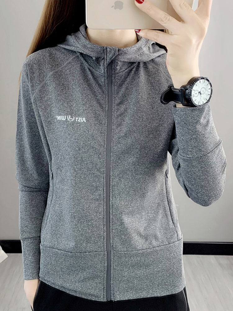 Women's Outdoor Hooded Zip Cardigan Workout Clothes for Export