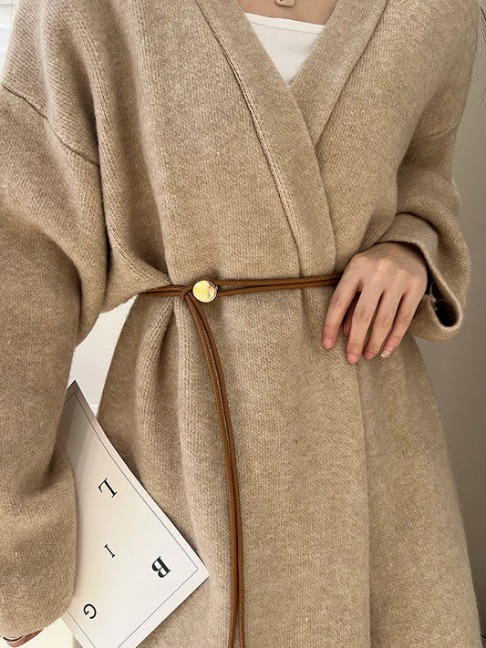 Women's Thin Belt Match with Coat Sweater Suit Fashion Decorative All-Match Adjustable Long Soft Belt Waist Chain Waist Strap Tide