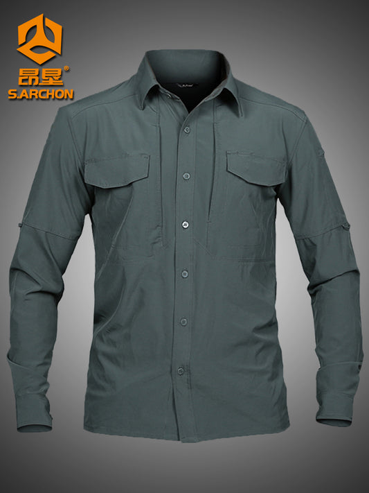 Quick-Dry Stretch Outdoor Hiking Military Style Bottoming Shirt