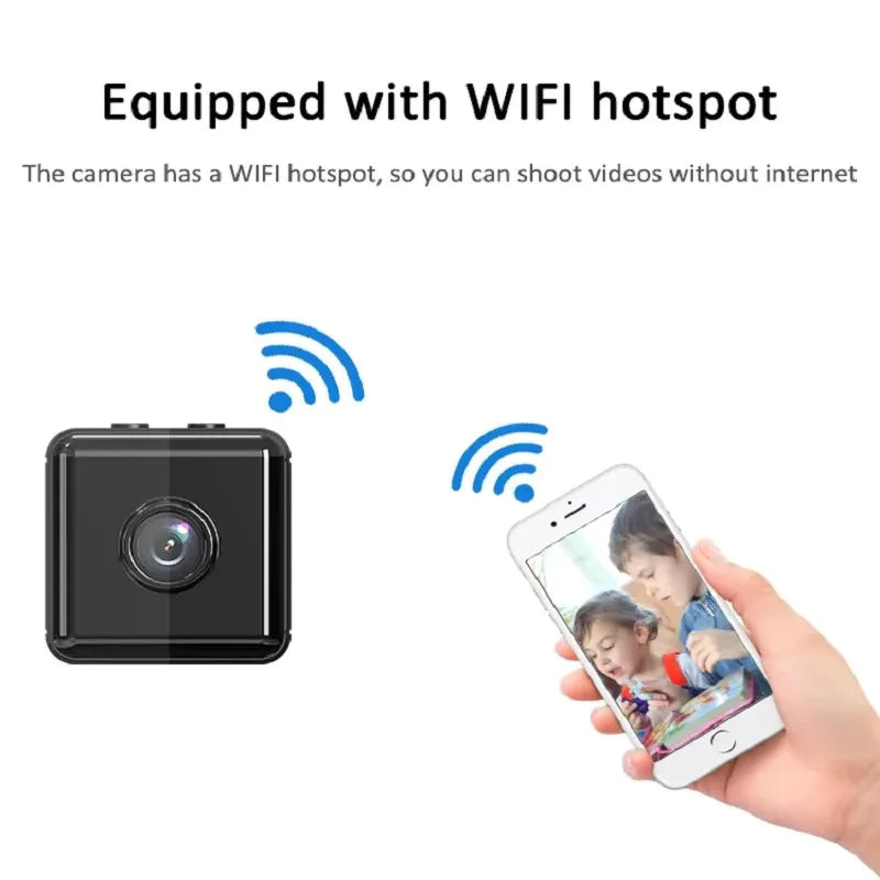 X6 Mini IP Camera WiFi Sports Camera HD 1080P Wireless Security Surveillance Built-in Battery Night Vision Smart Home Micro Cam
