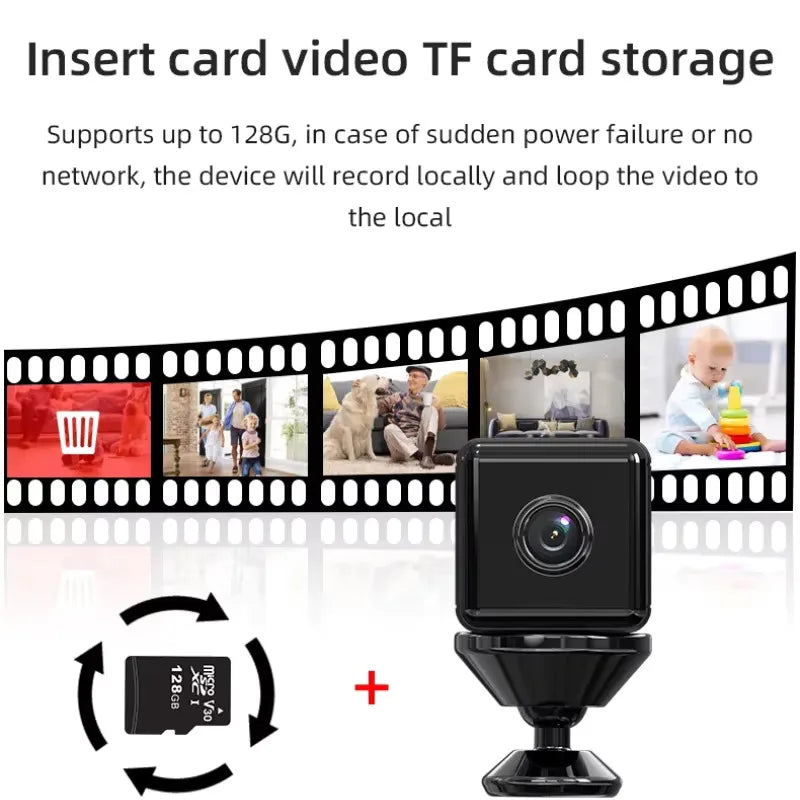X6 Mini IP Camera WiFi Sports Camera HD 1080P Wireless Security Surveillance Built-in Battery Night Vision Smart Home Micro Cam