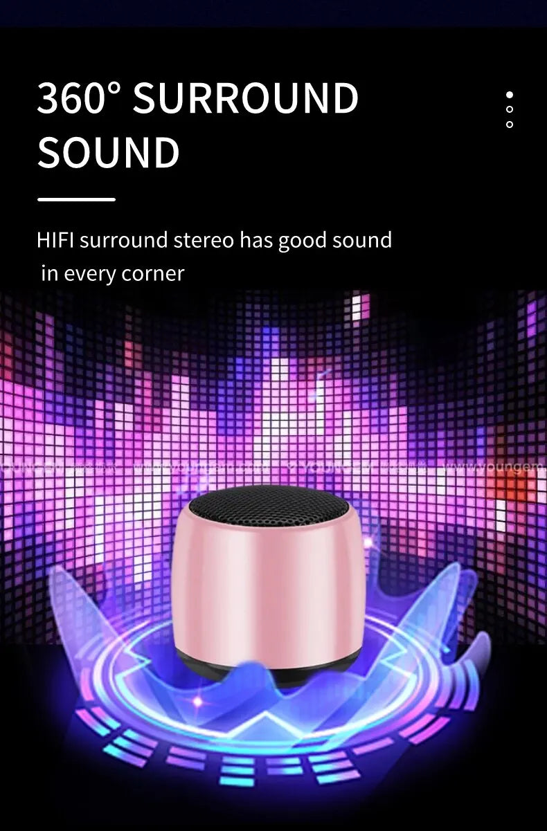 M1 Portable Bluetooth Speaker Music Stereo Surround Mini USB Outdoor Subwoofer Speaker Audio Player Speaker Microphone