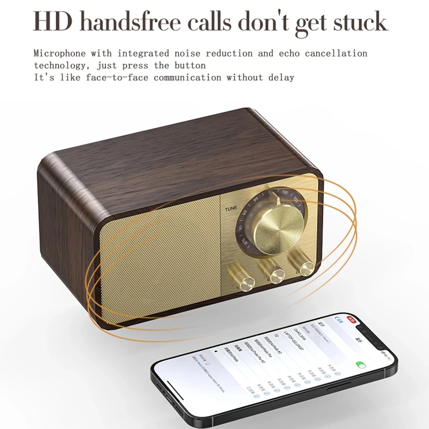 Nostalgic Bluetooth Speaker Bluetooth Sound Retro Classic Speaker Retro Radio Wireless Bluetooth 5.0 Wooden Portable Subwoofer