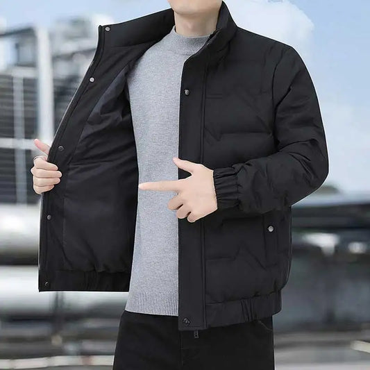 Winter New Lightweight Down Jacket Men Loose Plush Warm Jacket Men 90%White Duck Down Windproof Down Jacket Men Casual Coat Male