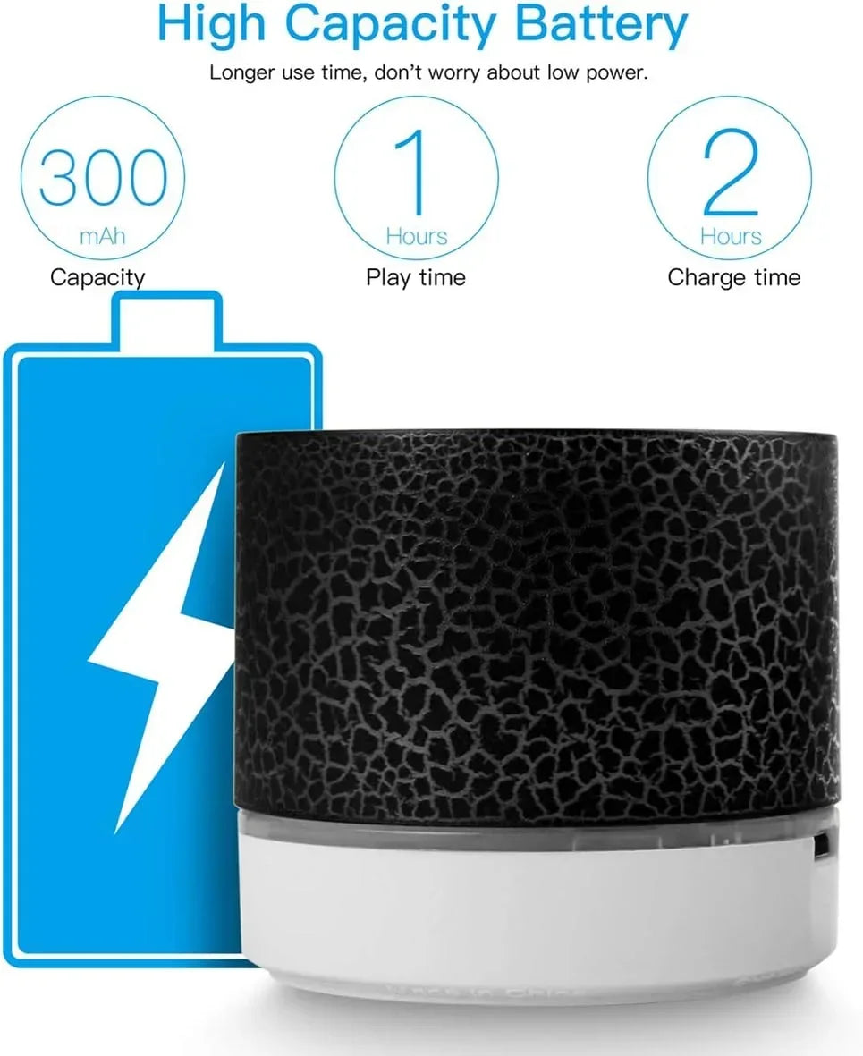 2024 Newest New Mini Crack Bluetooth Audio Portable Plug-in Subwoofer Sound Led Light Wireless Speaker Gift