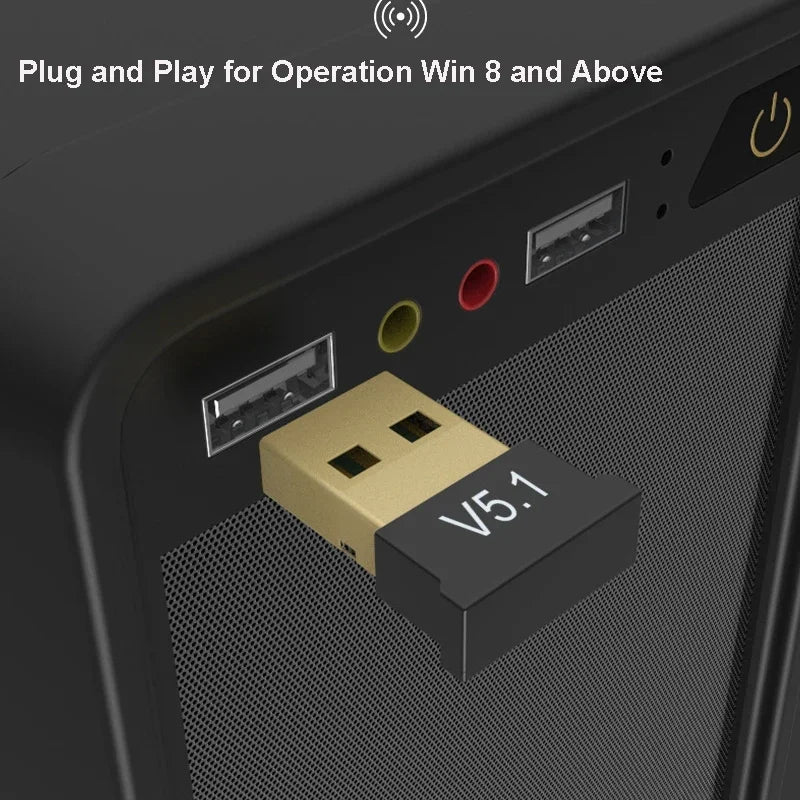MINI USB Bluetooth 5.1 Dongle Adapter for PC Laptop Mouse Keyboard Tablet Phone Printer Game Speaker Wireless Transmit Receiver