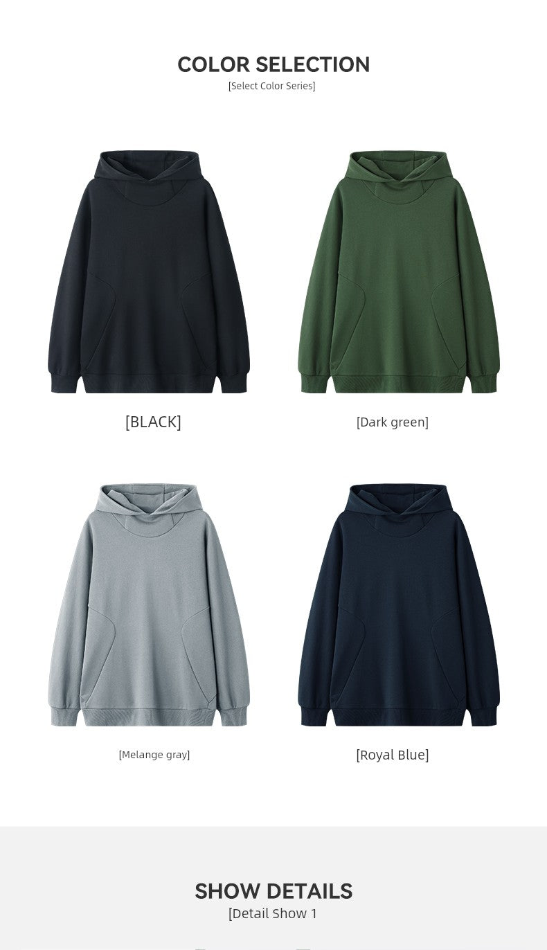 Turtleneck Hoodie Men's Cotton Loose Sports 2023 New Hoodie Pullover Top Outerwear Autumn and Winter