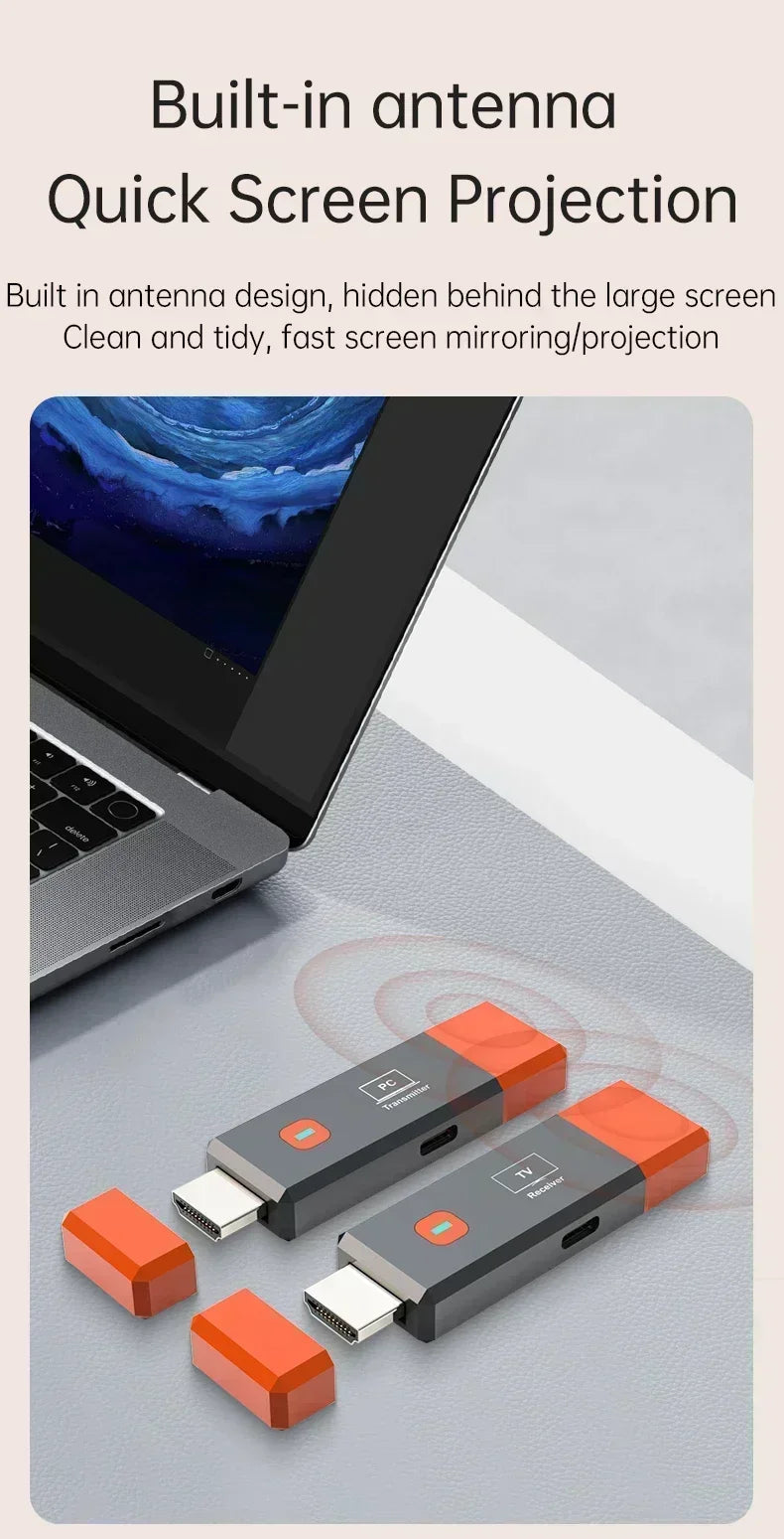 50M 1080P Wireless HDMI Extender Video Transmitter Receiver 8TX to 1RX Display for PS4 Camera Laptop PC To TV Monitor Projector