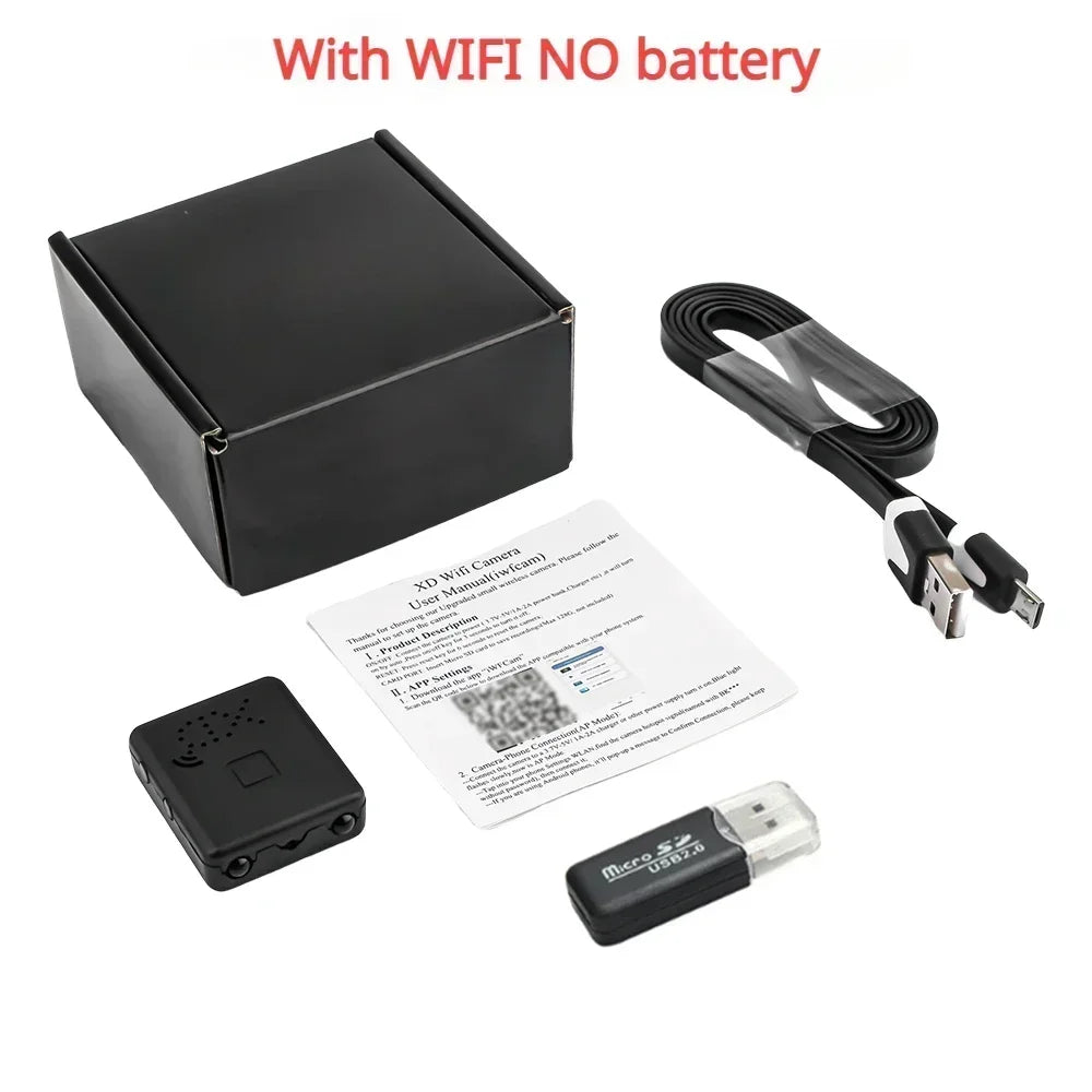 1080P HD Smallest Mini Camera WIFI Built-in Battery IP Remote Monitoring Camcorder IR Night Vision Body Cam Invisible Espia Cam