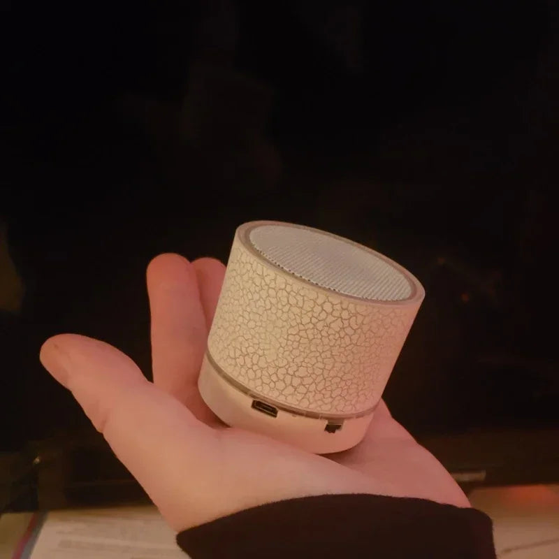 2024 Newest New Mini Crack Bluetooth Audio Portable Plug-in Subwoofer Sound Led Light Wireless Speaker Gift