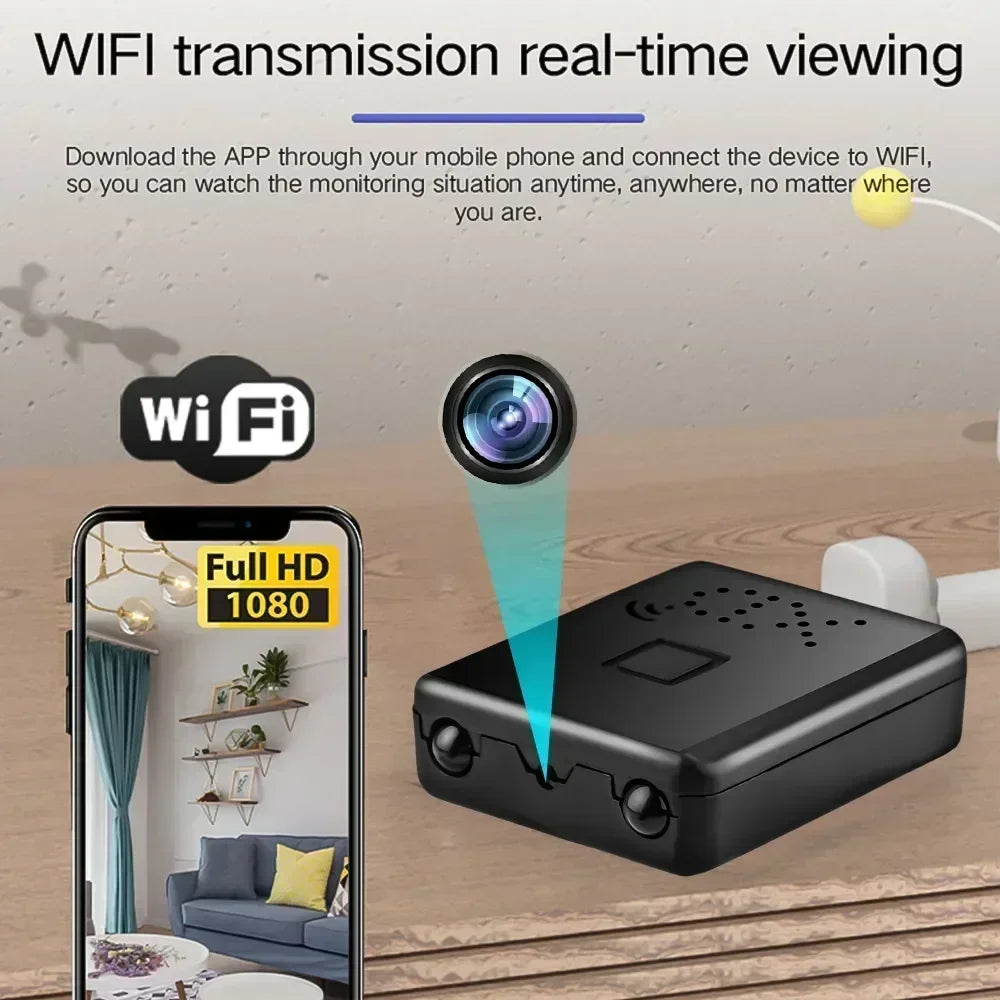 1080P HD Smallest Mini Camera WIFI Built-in Battery IP Remote Monitoring Camcorder IR Night Vision Body Cam Invisible Espia Cam