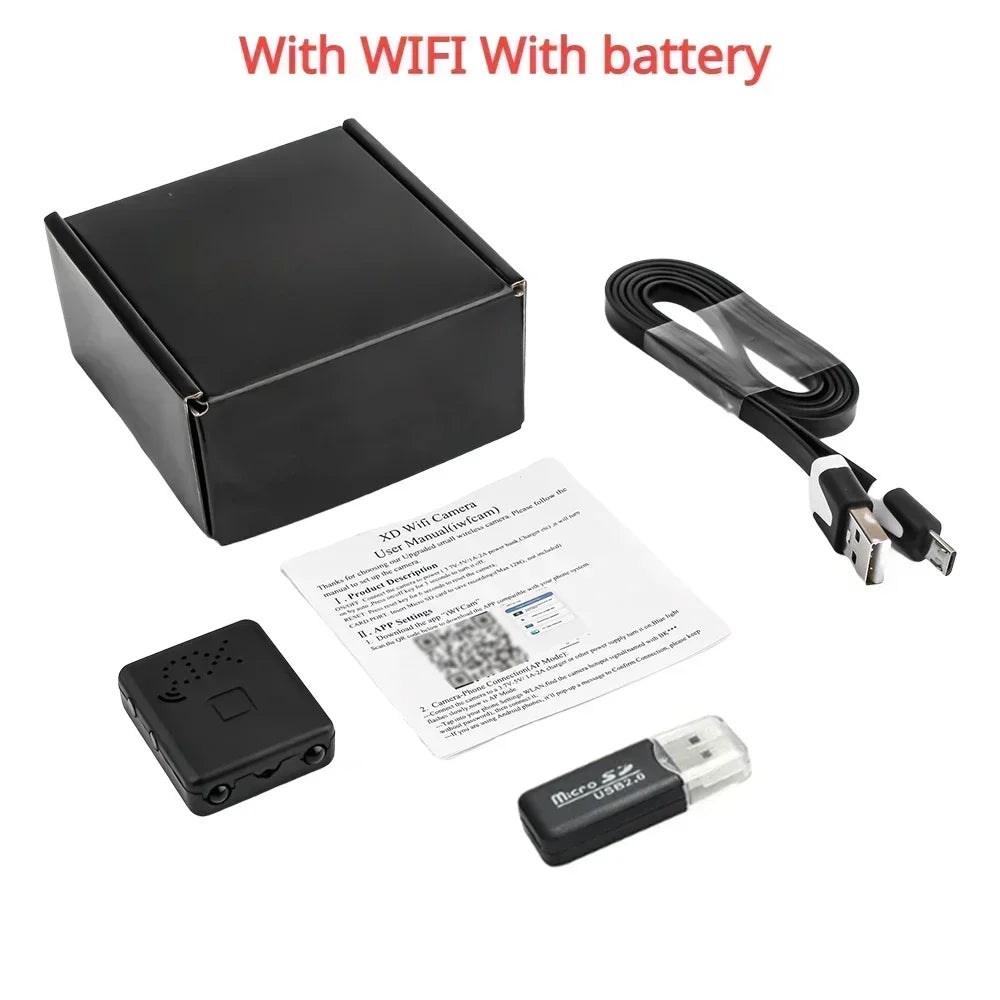 1080P HD Smallest Mini Camera WIFI Built-in Battery IP Remote Monitoring Camcorder IR Night Vision Body Cam Invisible Espia Cam
