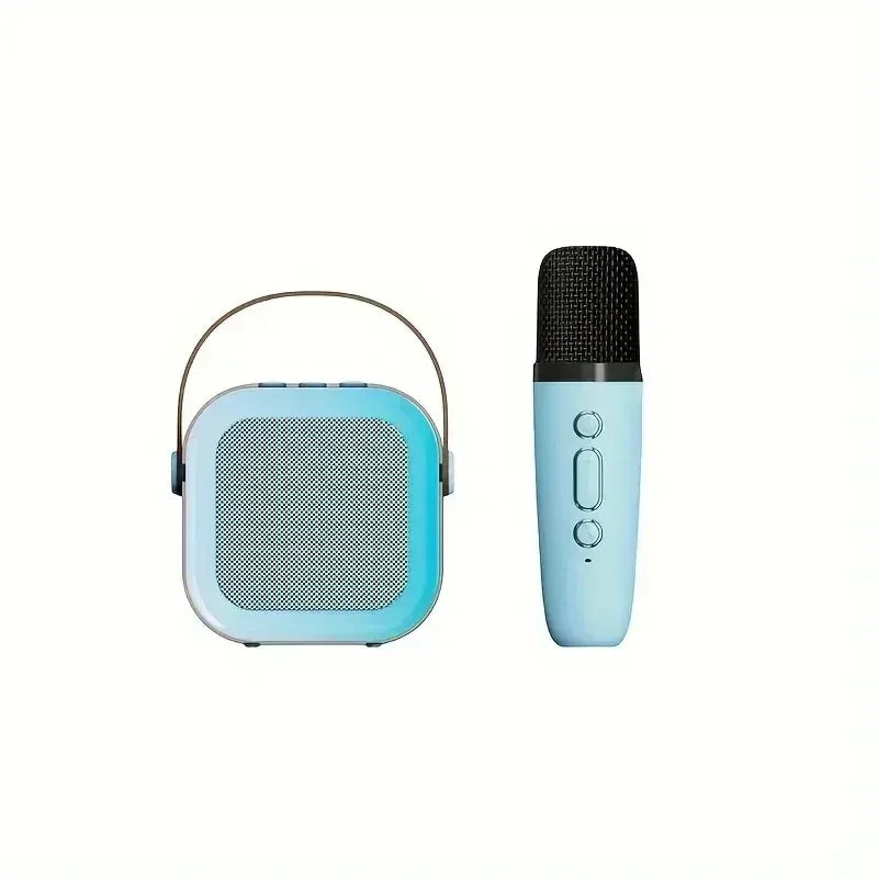 Bluetooth 5.3 K12 Karaoke Machine Portable PA Speaker System with 1-2 Wireless Microphones Home Family Singing Children's Gifts