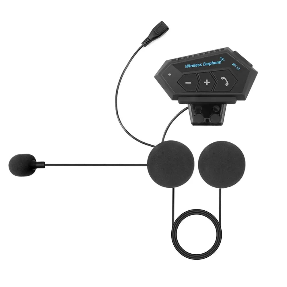 Motorcycle BT 5.0 Helmet Headset Wireless Hands-free Call Kit Stereo Anti-interference Waterproof Music Player Speaker